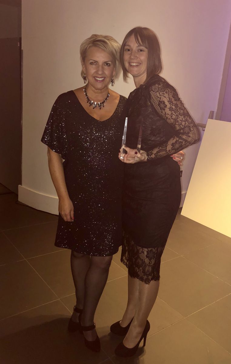 Nicola congratulating Hannah
